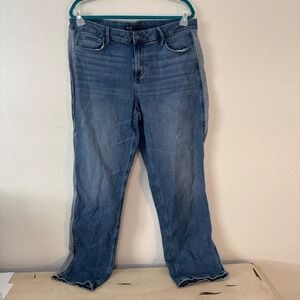 Simply Vera Vera Wang Mid Rise Straight Leg Jeans Blue Wash Womens Size 16L